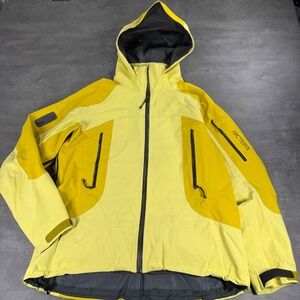 Arcteryx Sidewinder Stingray Jacket Mens XL Yellow Gore-Tex Pro Recco Shell Ski